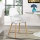 Modern Contemporary Dining Armchair, White Plastic