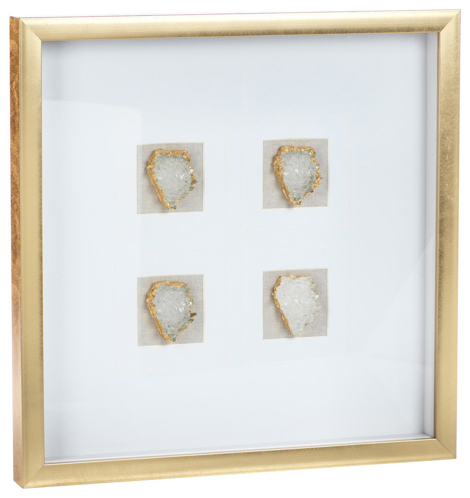 Muzo Gold Framed Crystal Wall Decor, 20"x20"
