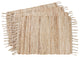 Jute Chindi Braided Placemats, Set of 4, 14"x20", Natural