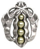 Pearly Peapod Knob Antique Brass, Antique Pewter