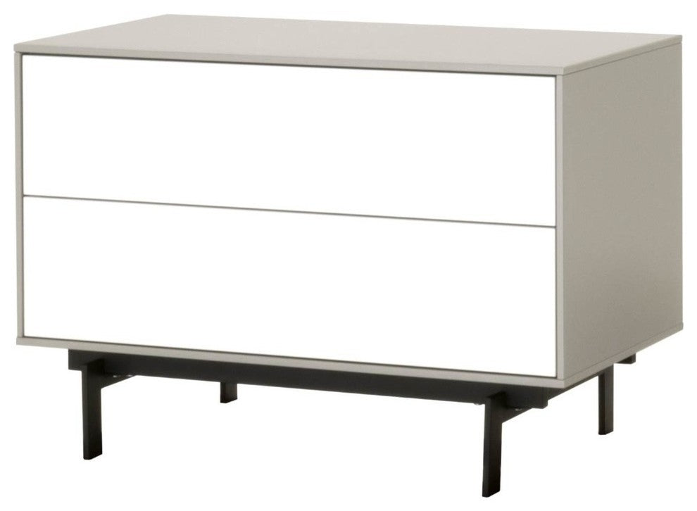 2-Drawer Modular TV Stand In White and Black