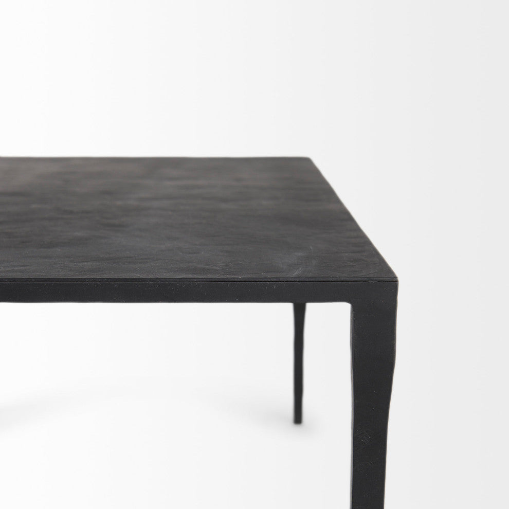 Timothy Ebony Black Iron Coffee Table, Console Table