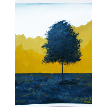 "Tree IV" Original Landscape Painting Lone Tree Series