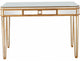Antiqued Gold Finish Console Table