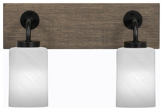 Oxbridge, Bath Bar, Matte Black & Painted Distressed Metal, 4" White Marble