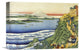 "Travelers Climbing A Mountain Path" Stretched Canvas Giclee by Hokusai, 16"x11"