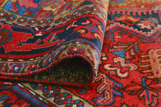 Fine Vintage Heriz Masamba Red/Navy Rug, 7'5 x 9'11
