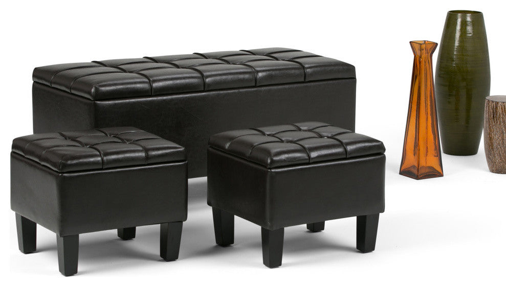 Dover 3 Piece Storage Ottoman