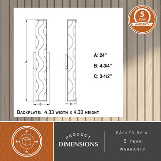 Marseille 24"W LED Vanity Chrome