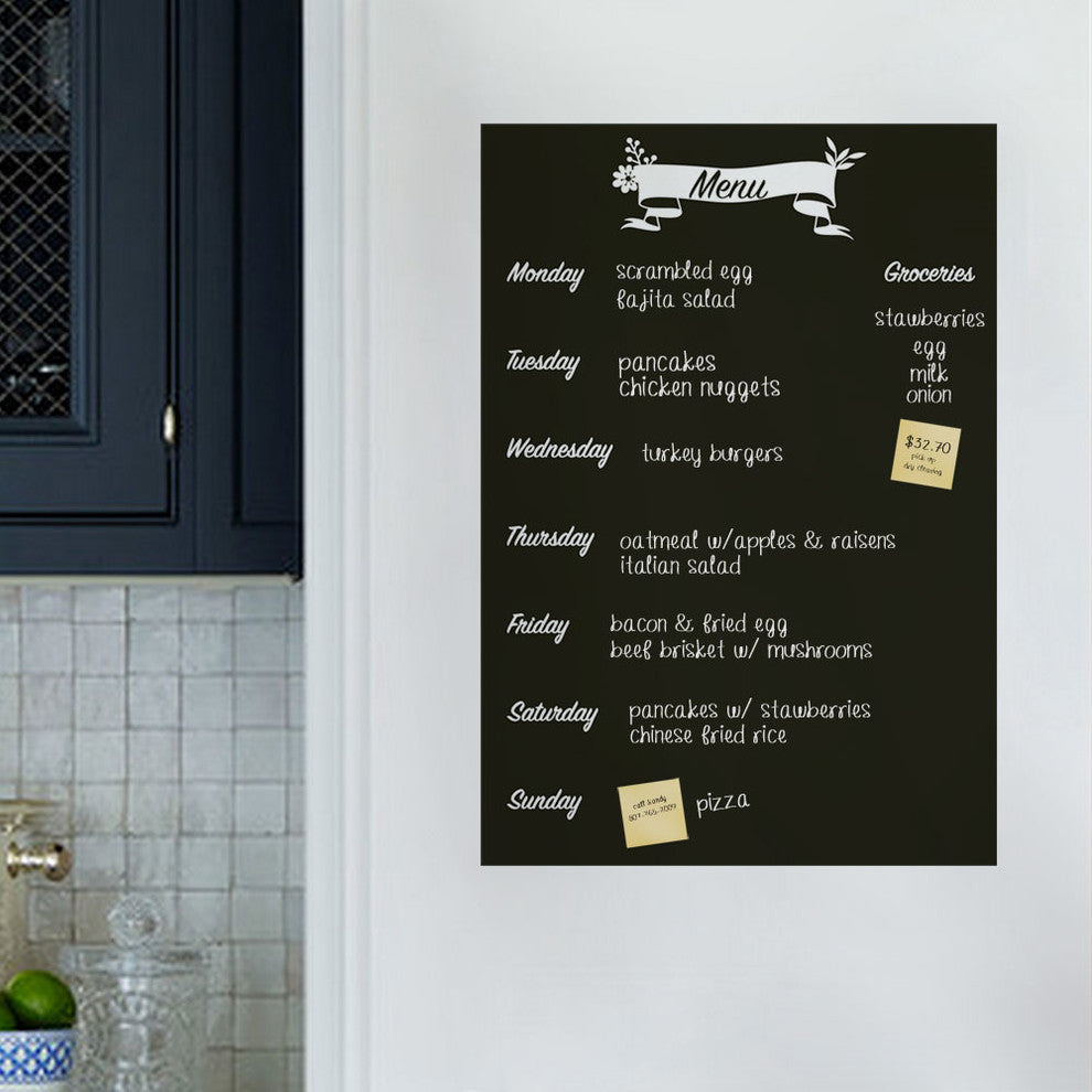 Meal Planner Chalkboard Decal, Meal Plan Decal, Decal and 1 Chalk Ink Pen