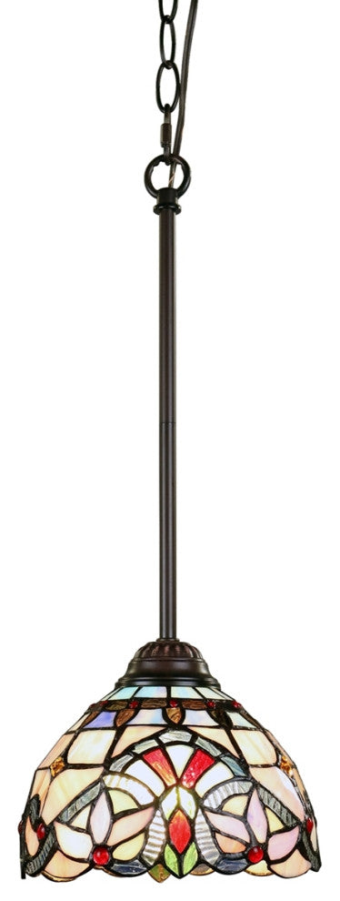 Chloe Lighting Victorian-Style Dark Bronze 1 Light Ceiling Mini Pendant 8"
