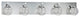 Fybra Series 1-Light Chrome Bath Light, 5-Light
