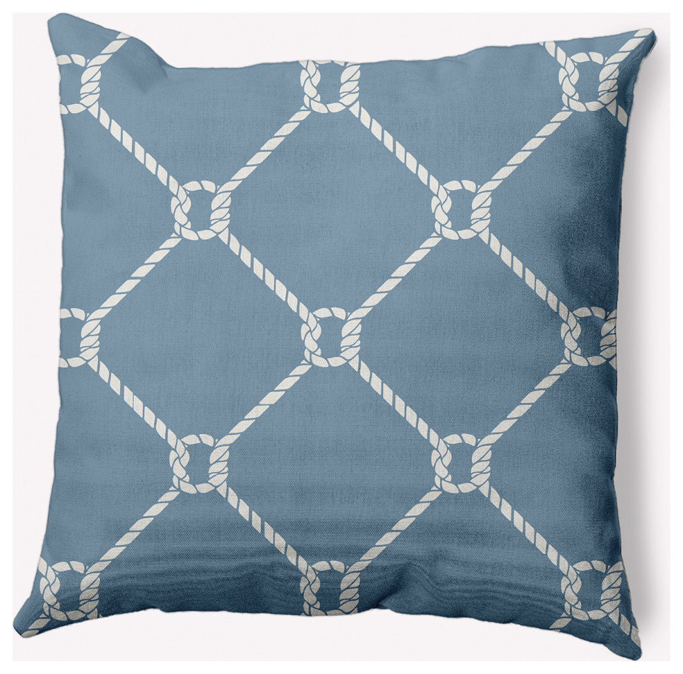 18x18" Ahoy! Nautical Decorative Indoor Pillow, Dusty Smoke