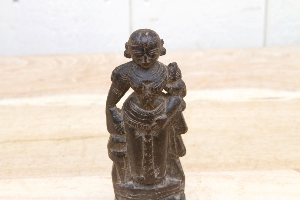 Antique Indian Carved Altar Figure