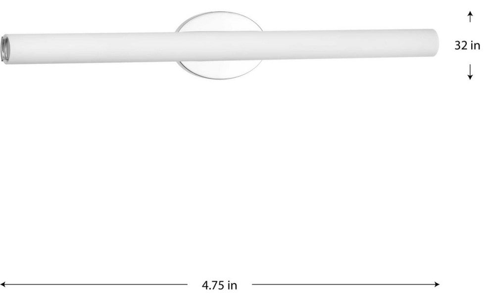 Parallel LED 32" Linear Bath/Vanity Light, Polished Chrome