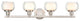 Innovations 330-4W-SN-CLW-LED 4-Light Bath Vanity Light, Satin Nickel