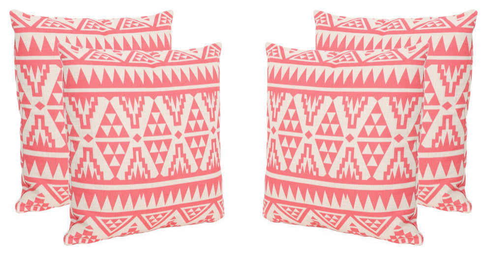 GDF Studio Fred Outdoor 18" Water Resistant Square Pillows, Set of 4