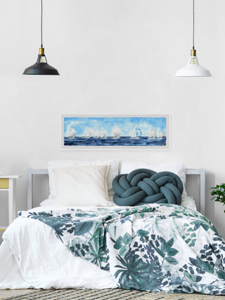 "Gone Sailing" Framed Painting Print, 45x15