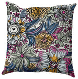 Flower Melange Decorative Throw Pillow, Orchid, 18"x18"