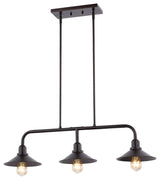 Cade 3-Light Metal LED Pendant, Oil Rubbed Bronze, Width: 34.25"
