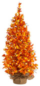 T3277 2' Harvest Halloween Artificial Christmas Tree Pre-Lit With 50 LED lights