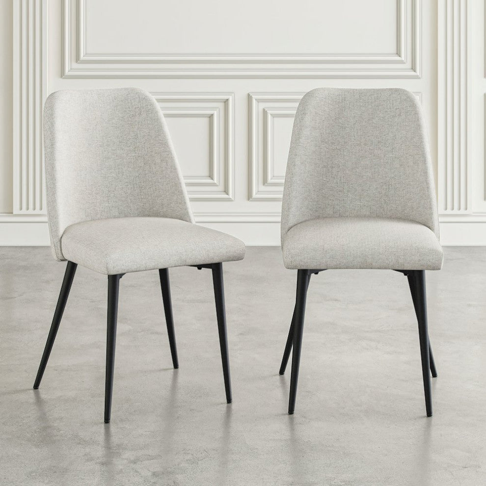 Macey Contemporary Modern Upholstered Dining Chair (Set of 2)