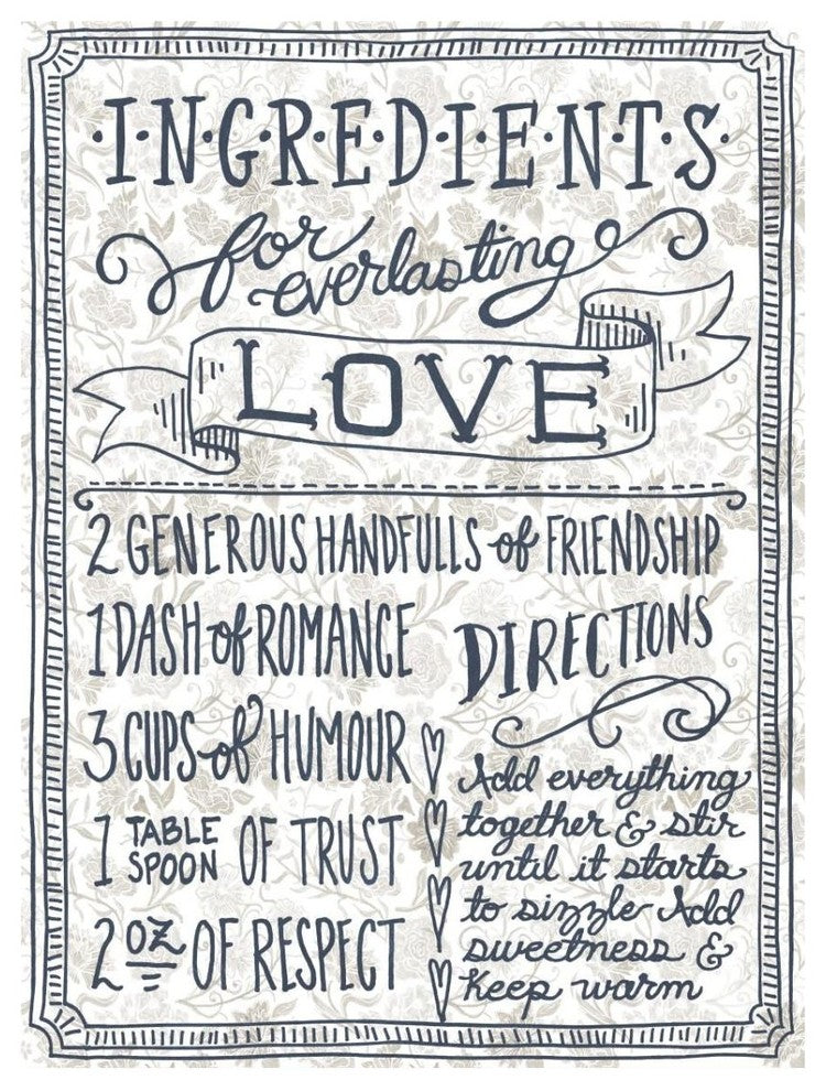 "Ingredients For Life Ditzy Floral III Neutral" Print by Mary Urban, 14"x18"