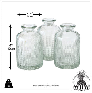 Herring Bone Mini Bottle Vases