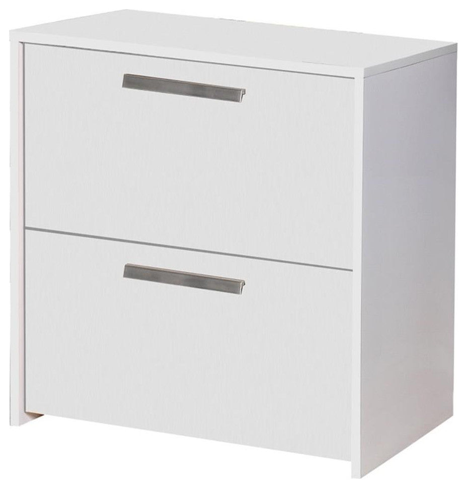 Saint Birch Miami 2-Drawer Modern Wood Lateral File Cabinet in White