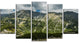 "Panoramic Vista Over Mountains" Canvas Print, 5 Panels