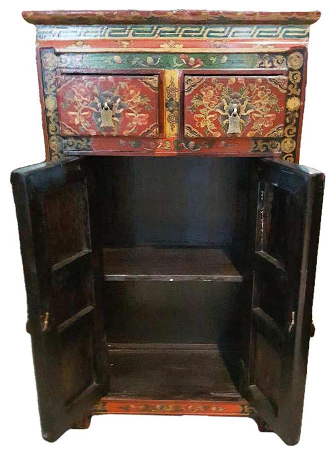 Tibetan Floral Hall Chest