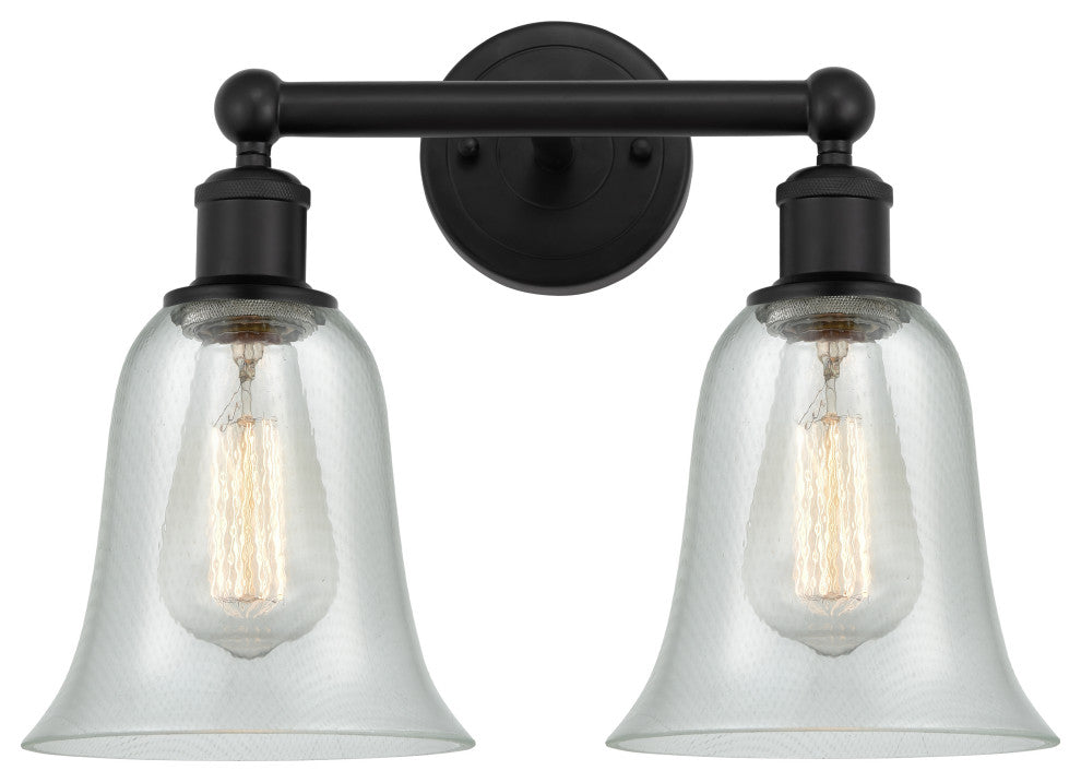Innovations 616-2W-BK-G2812 Hanover 2 Light 15.25" Bath Vanity Light Matte Black