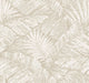 Palm Cove Toile White and Taupe Wallpaper