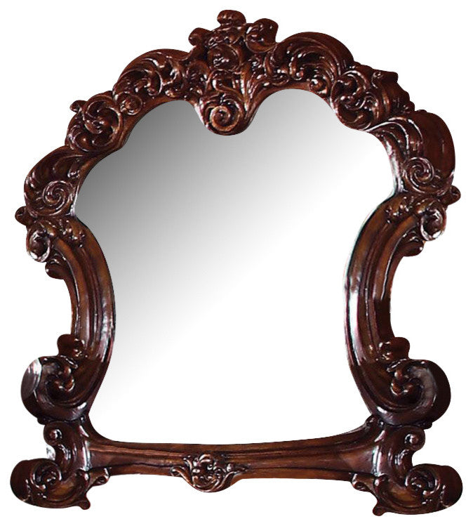 Acme Vendome Landscape Mirror With Intricate Details, Cherry 22004