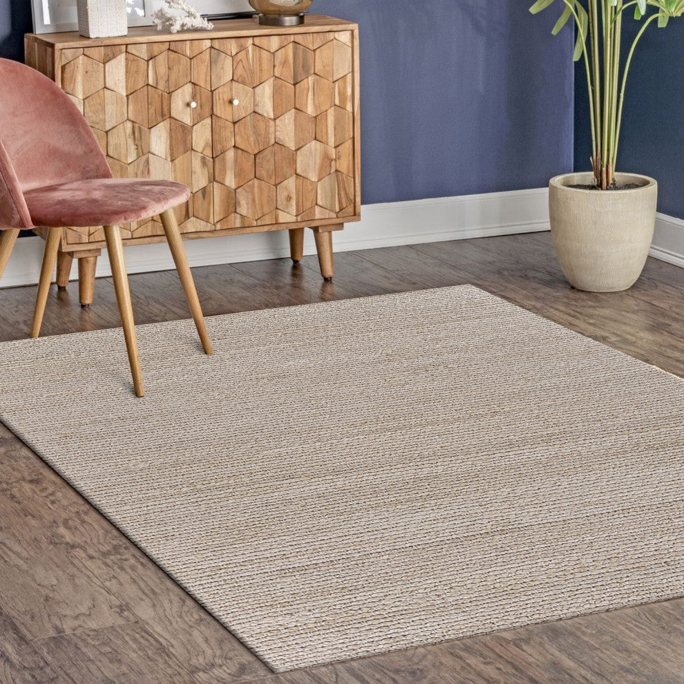 5" x 8" Natural Bleached Contemporary Area Rug