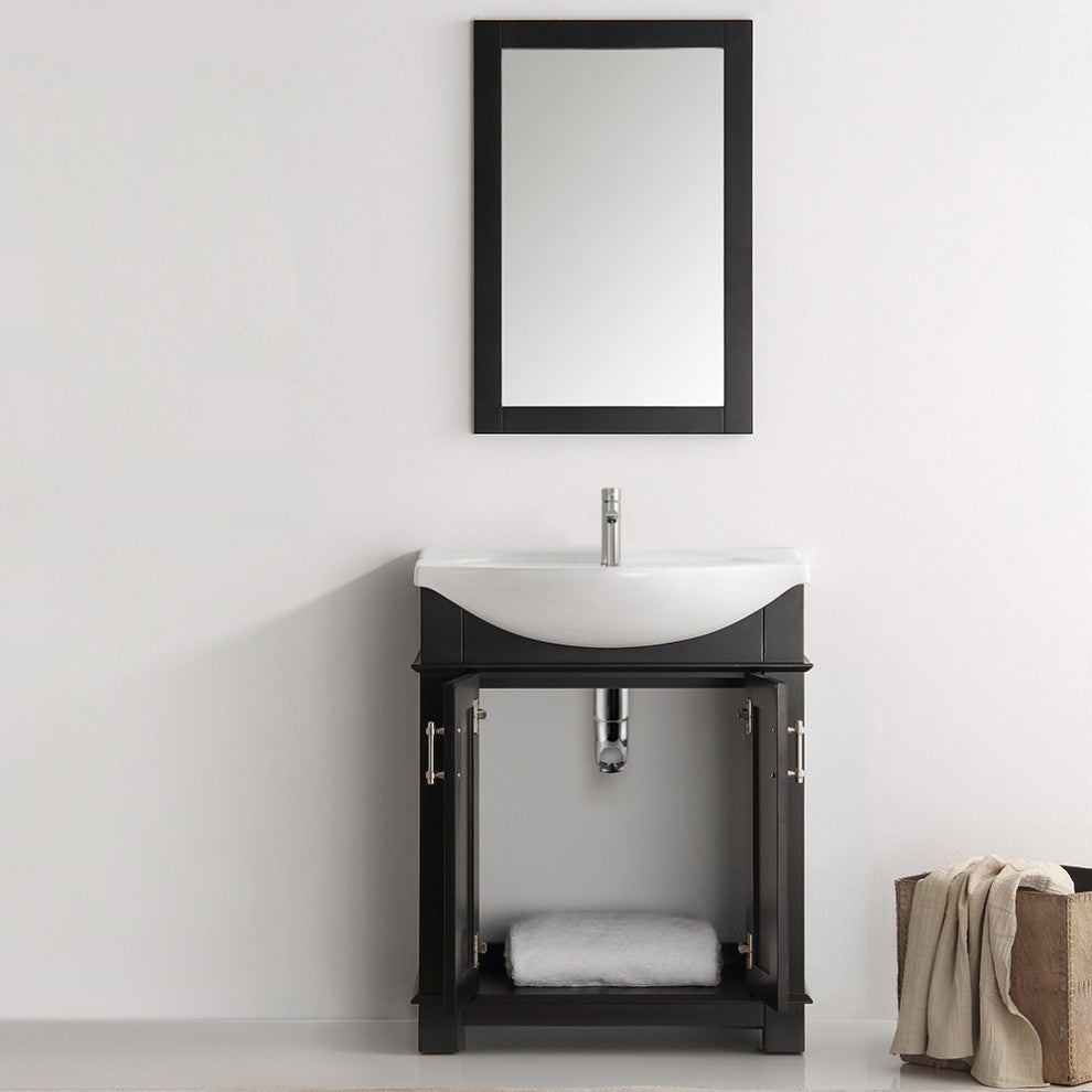 Fresca Hartford 30" Traditional Vanity, Black