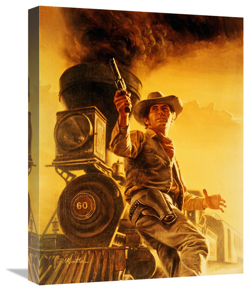 "Outlaw Brand" Stretched Canvas Giclee by Mort Kunstler, 17"x22"