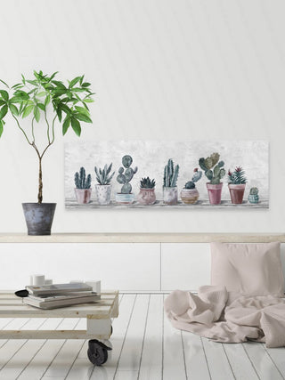 "Blooming Succulents" Painting Print on Wrapped Canvas