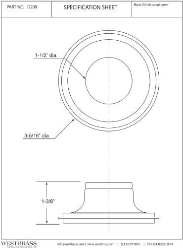 InSinkErator Style Brass Disposal Stopper for Garbage Disposal, Polished Brass,