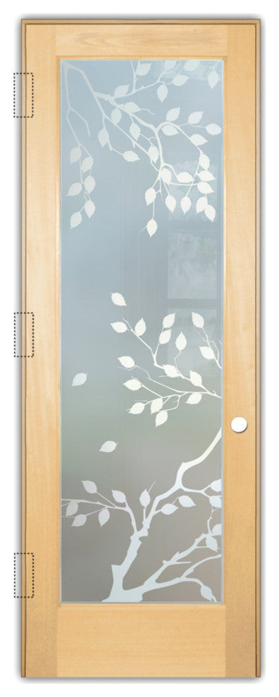 Interior Doors - Cherry Tree Frosted Glass Design - 28" x 80" - CUSTOMIZE...