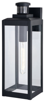 Kinzie One Light Outdoor Motion Sensor Wall Mount in Textured Black