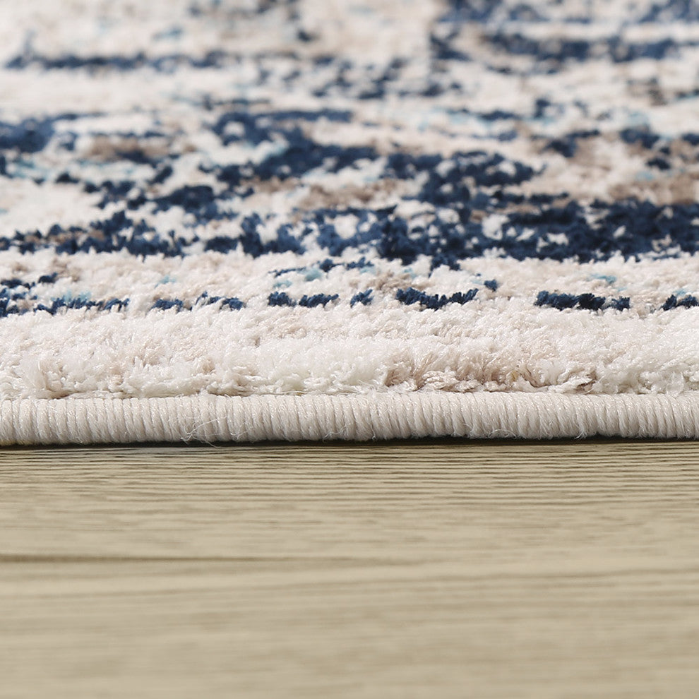 LNC Distressed Polyester Area Rug, 8' X 10'