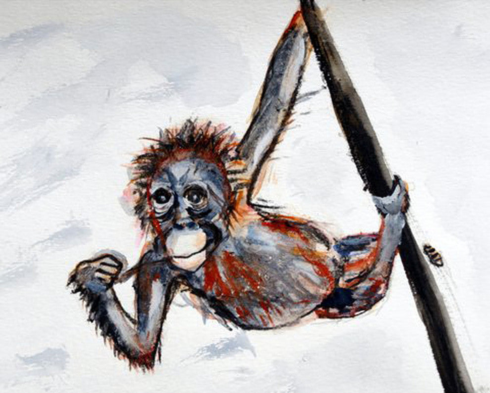 Betsy Drake Betsy's Monkey Outdoor Wall Hanging 24x30