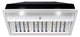 36" Insert/Built-in Stainless Steel Range Hood, Dimmable, 3-Speeds 600CFM, Cool White Light, Satin White