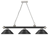 Zlite 2306-3MB-BN-SMB 3-Light Billiard, Matte Black