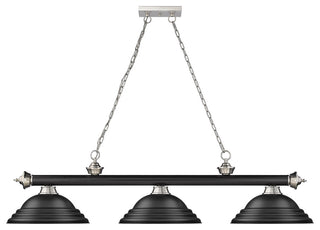 Zlite 2306-3MB-BN-SMB 3-Light Billiard, Matte Black
