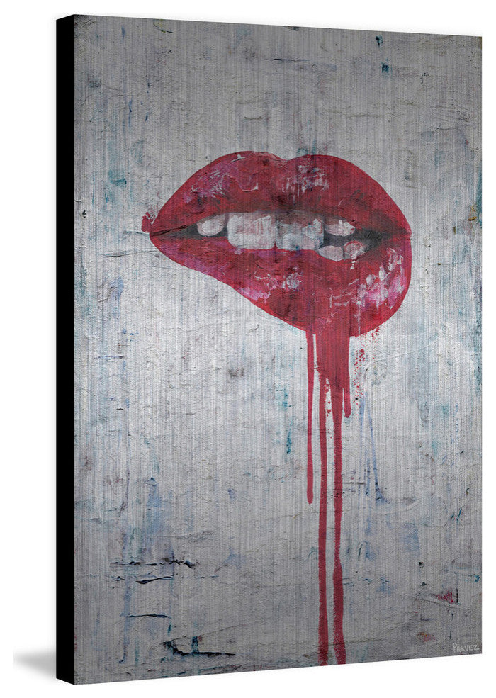 "Tainted Lips" Painting Print on Brushed Aluminum, 40"x60"