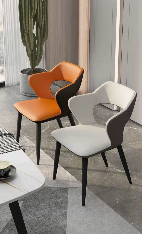 Modern Minimalist Red Backrest Desk Chair, Gray