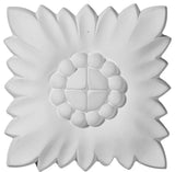 3 3/8"W  x 3 3/8"H x  5/8"P Daniela Flower Rosette