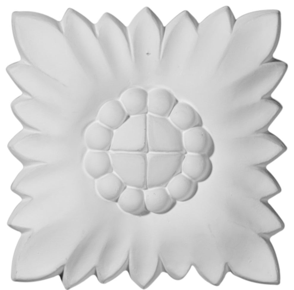 3 3/8"W  x 3 3/8"H x  5/8"P Daniela Flower Rosette